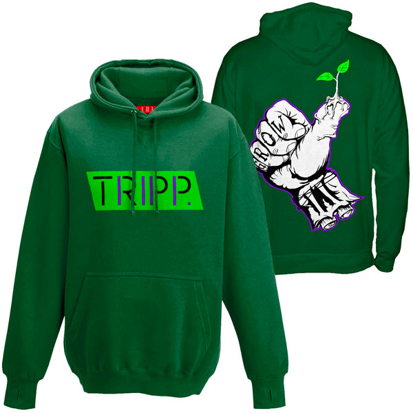 Green Thumb Hoodie (Bottle Green & Aubergine)