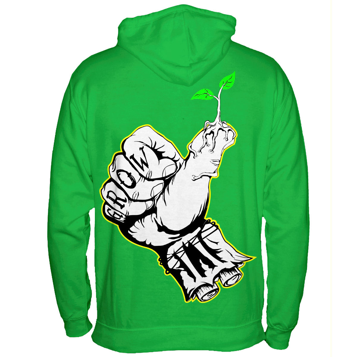 Green Thumb Hoodie (Grass Green & Lemon)