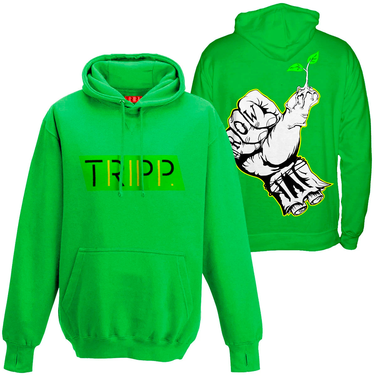 Green Thumb Hoodie (Grass Green & Lemon)