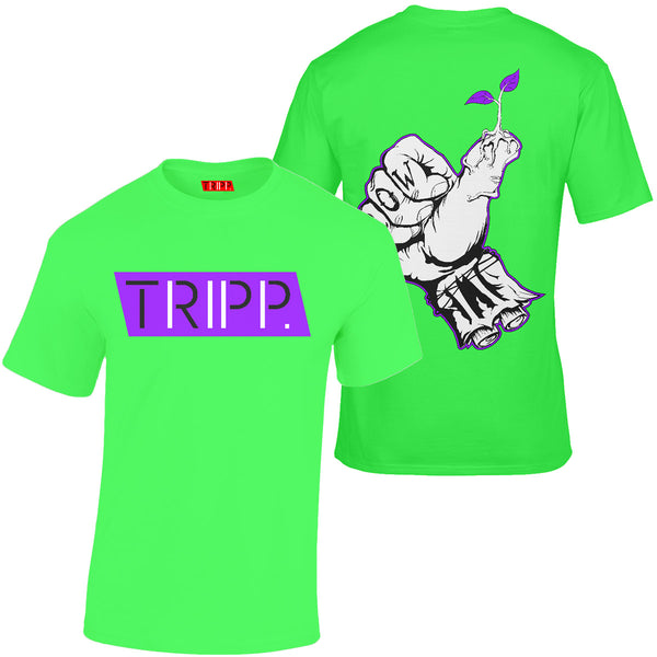 Green Thumb T-Shirt (Mint & Aubergine)