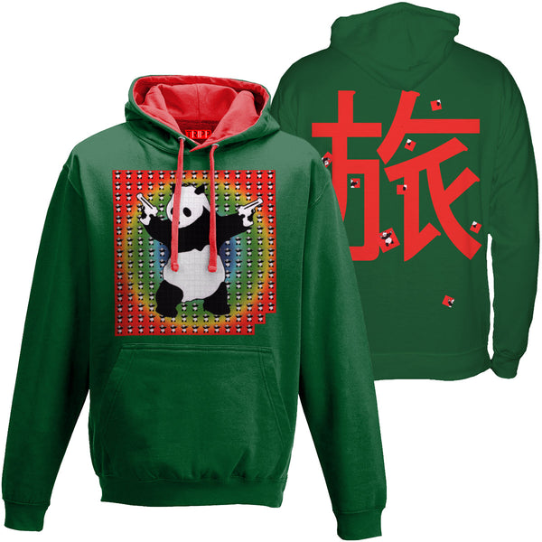 LSD Hoodie - Psychedelic Panda (Spinach & Strawberry)